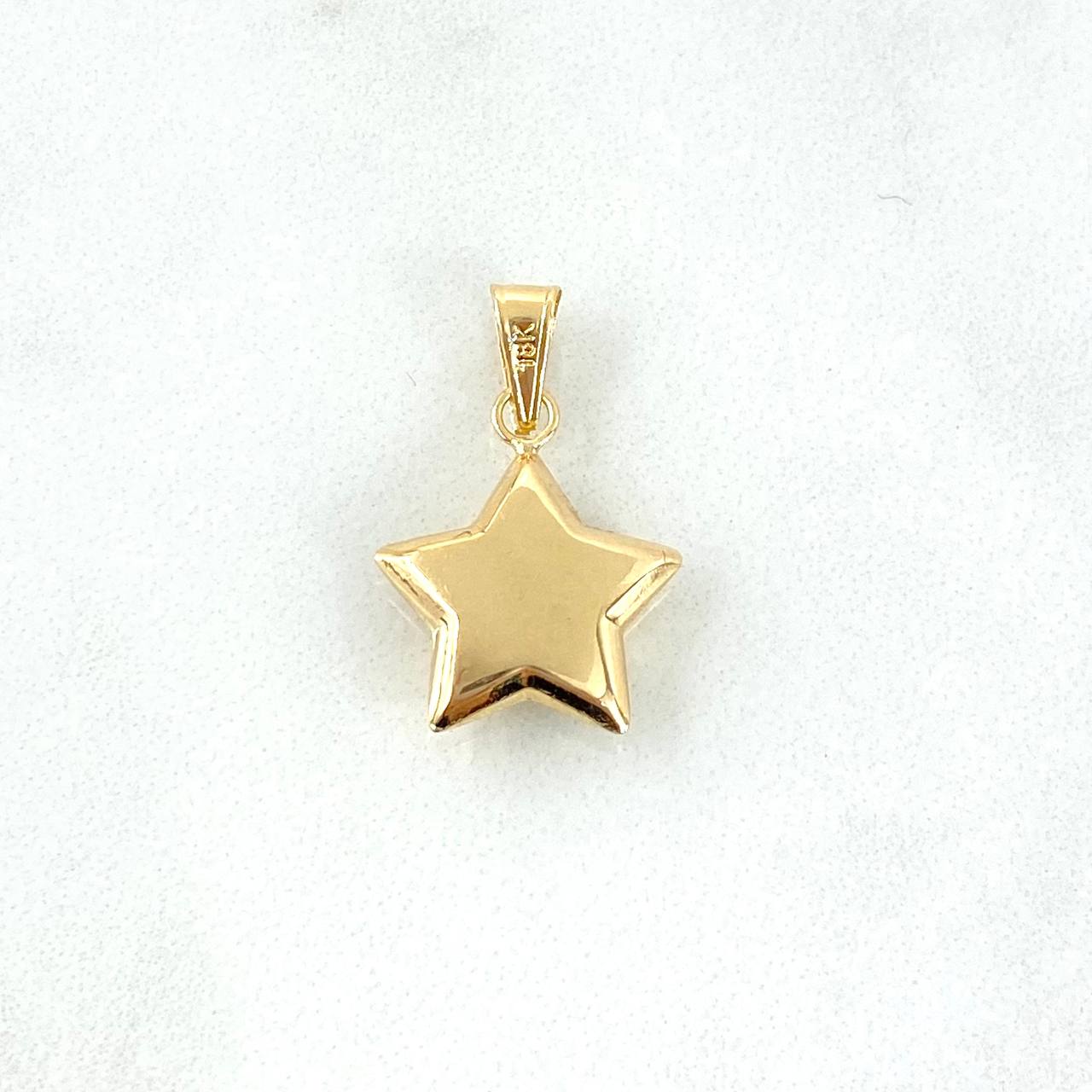 Dije Estrella 0.6gr / 2cm / Troquelado Oro Amarillo 18K *