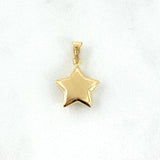 Dije Estrella 0.95gr / 2.4cm / Troquelada - Cargador Liso Oro Amarillo