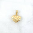Dije Corazon 0.6gr / 1.6cm / Troquelado-Cargador Bordeado Oro Amarillo 18K *