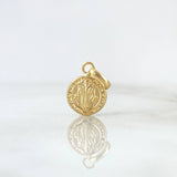 Dije San Benito 0.4gr / 1.5cm / Cargador Liso Oro Amarillo 18K ©