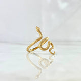 Anillo Serpiente 3.7gr / T7 3/4 / Texturizada Oro Amarillo ©