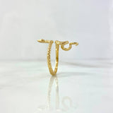 Anillo Serpiente 3.7gr / T7 3/4 / Texturizada Oro Amarillo ©