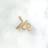Anillo Serpiente 3.7gr / T7 3/4 / Texturizada Oro Amarillo ©