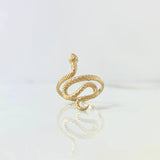 Anillo Serpiente 3.7gr / T7 3/4 / Texturizada Oro Amarillo ©