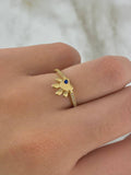 Anillo Huella 2.35gr / T5 3/4 / Circones Blancos - Azul Oro Amarillo ©