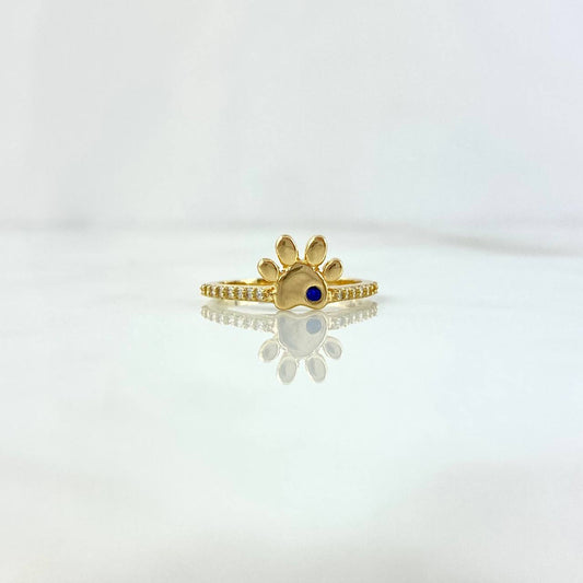 Anillo Huella 2.35gr / T5 3/4 / Circones Blancos - Azul Oro Amarillo ©