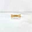 Anillo Lineas Cruzadas 2.45gr / T5 3/4 / Circones Blancos Oro Amarillo 18K *