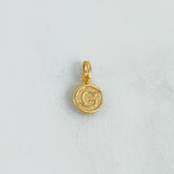 Dije Letra G 0.4gr / 1.5cm / Circulo Texturizado Oro Amarillo