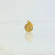 Dije Letra G 0.4gr / 1.5cm / Circulo Texturizado Oro Amarillo