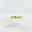 Anillo Trenzado 1.65gr / T6 1/2 / Circones Blancos Oro Amarillo ©