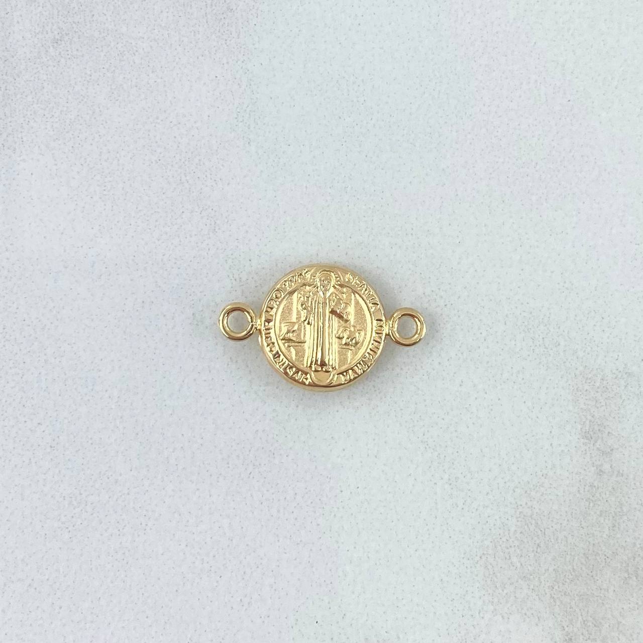 Herraje Medalla De San Benito 0.45gr / 1.5cm / Oro 18K ©