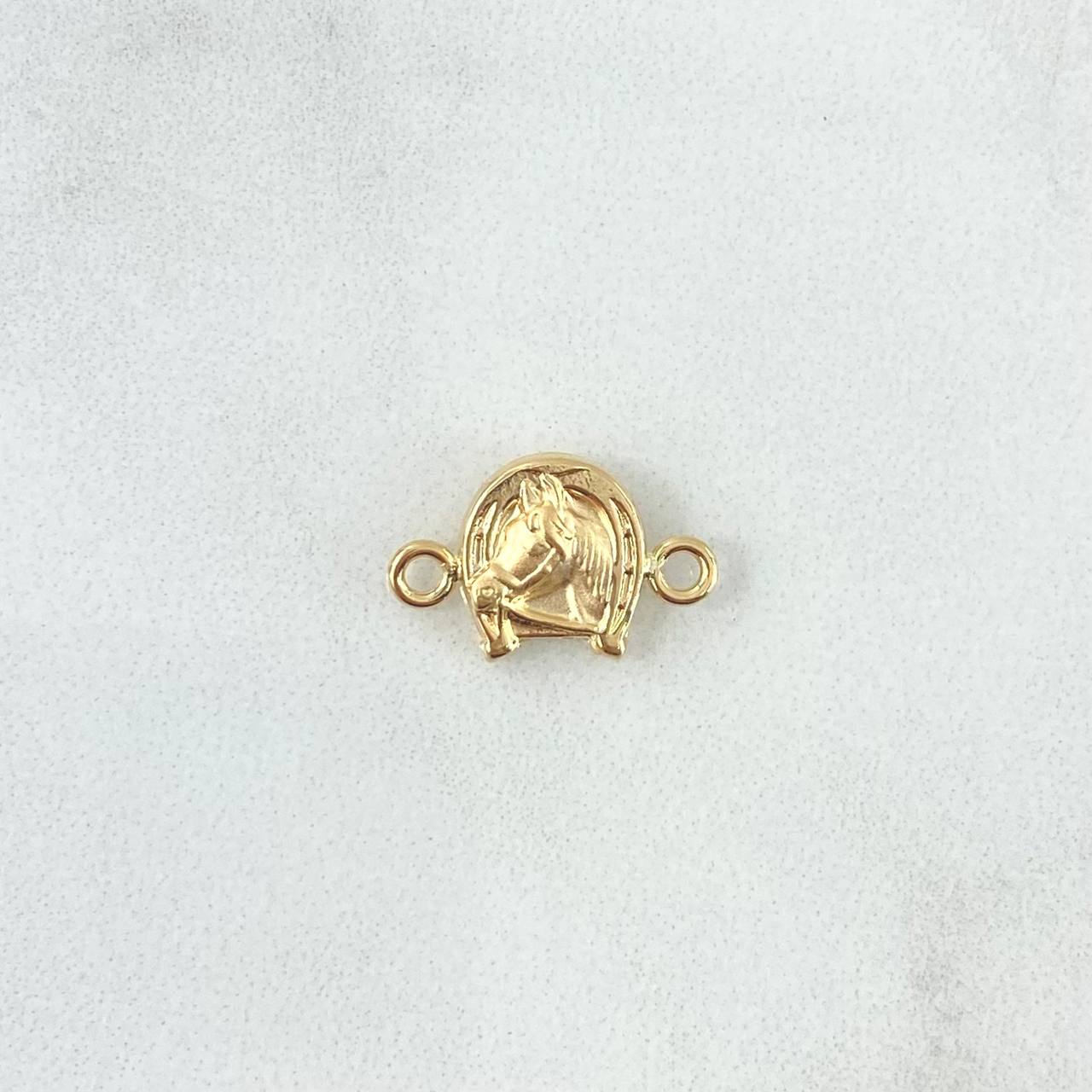 Herraje Caballo Herradura 0.5gr / 1.5cm / Troquelado Oro Amarillo 18K