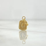Dije Marco Letra O 0.35gr / 1.6cm / Oro Amarillo