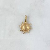 Dije Sol Centro Mate 1.45gr / 1.9cm / Oro Amarillo
