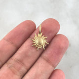 Dije Sol Centro Mate 1.45gr / 1.9cm / Oro Amarillo