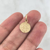 Dije San Benito 0.95gr / 1.8cm / Medalla Plana Oro Amarillo ©