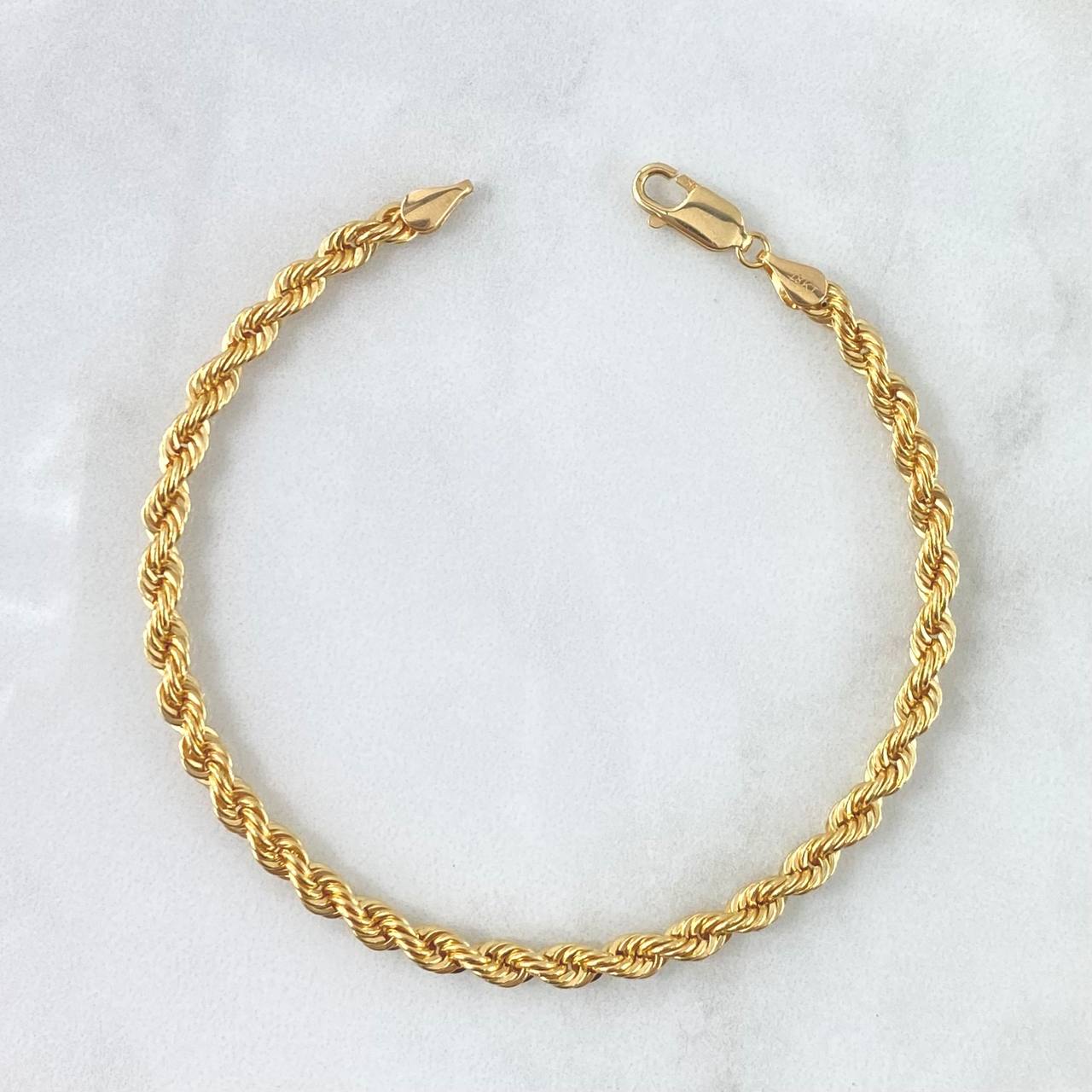 Pulso Lazo 4.1gr / 19cm / 4mm Oro Amarillo +3
