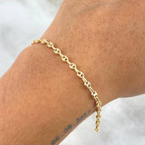 Pulso GC 2.1gr / 19.5cm / 3mm Liso Oro Amarillo