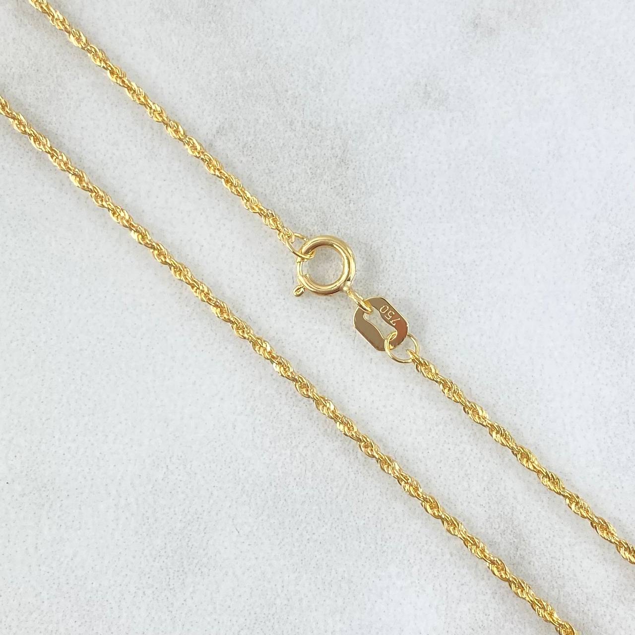 Cadena Lazo 0.85gr / 45cm / 1.2mm Oro Amarillo +3