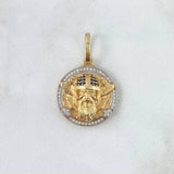 Dije Vikingo 8.05gr / 3.2cm / Circones Blancos Y Azules Marino Oro Amarillo