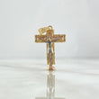 Dije Señor De Los Milagros 5.9gr / 4cm / Circones Blancos Dos Oros Amarillo Rosa *