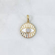 Dije Ojo Mistico 1.85gr / 2.2cm / Circon Blanco Oro Amarillo +4