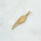 Dije Ala 0.95gr / 3.2cm / Lisa Oro Amarillo ©