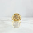 Anillo Trinity 3.6gr / T8 1/4 / Texturizado Circones Blancos Oro Amarillo