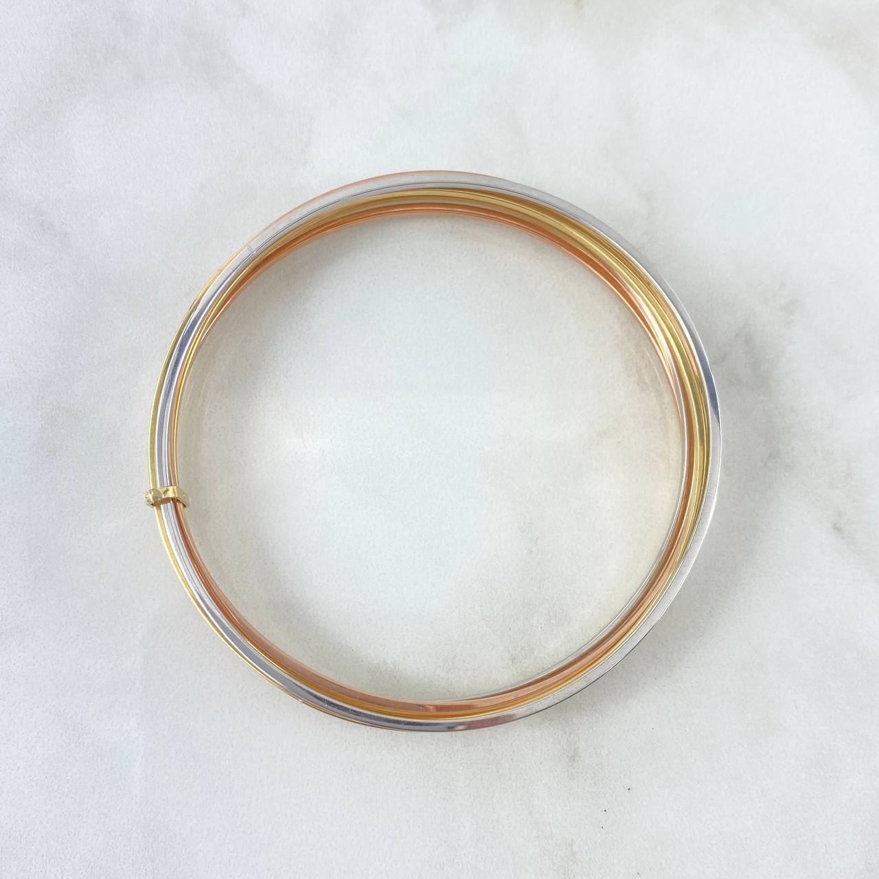 Pulso Aro Semanario 11.2gr / 21cm / 10mm Liso Tres Oros +4