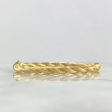 Pulso Aro Trenzado 8.35gr / 20cm / 6mm Oro Amarillo +4