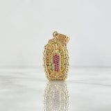 Dije Virgen de Guadalupe 5.25gr / 3.5cm / Circones Blancos Fucsias Verdes Oro Amarillo *