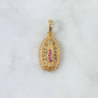 Dije Virgen de Guadalupe 2.95gr / 2.5cm / Circones Blancos Fucsias Verdes Oro Amarillo *