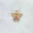 Dije Mariposa 1.35gr / 1.8cm / Circones de Colores Oro Amarillo *