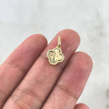 Dije Trebol VCyA 1.8gr / 1.9cm / Diamantado Punteado Oro Amarillo Nac.Esp. 18K ©
