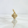 Dije Trebol VCyA 1.8gr / 1.9cm / Diamantado Punteado Oro Amarillo Nac.Esp. 18K ©