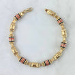 Pulso Rustico Barril Grueso 9.4gr / 22cm / 6mm Cauchos Negros Rojos Oro Amarillo *