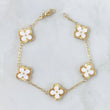 Pulso Cajón Trébol VCyA Rayado 5.7gr / 18cm / 12mm Blanco Oro Amarillo *