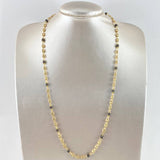 Cadena Rustica GC Barril 9.35gr / 60cm / 4mm Cauchos Negros Oro Amarillo *