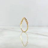 Anillo Circulos Ondulados 1.75gr / T5 3/4 / Circones Multicolores Oro Amarillo