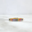 Anillo Media Churumbela 1.5gr / T5 3/4 / Circones Multicolores Oro Amarillo