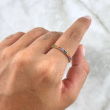 Anillo Media Churumbela 1.5gr / T5 3/4 / Circones Multicolores Oro Amarillo