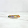 Anillo Churumbela 1.85gr / T7 1/2 / Circones Multicolores Oro Amarillo