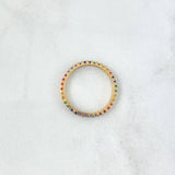 Anillo Churumbela 1.85gr / T7 1/2 / Circones Multicolores Oro Amarillo