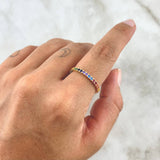 Anillo Churumbela 1.85gr / T7 1/2 / Circones Multicolores Oro Amarillo