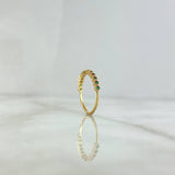Anillo Media Churumbela Flor 1.7gr / T6 3/4 / Circones Verdes Oro Amarillo