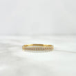 Anillo Medio Carril 1.4gr / T7 3/4 / Circones Blancos Oro Amarillo