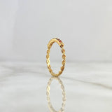 Anillo Medio Carril Trenzado 1.75gr / T6 3/4 / Circones Multicolores Oro Amarillo