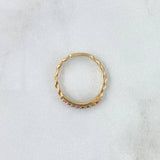 Anillo Medio Carril Trenzado 1.75gr / T6 3/4 / Circones Multicolores Oro Amarillo