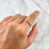 Anillo Medio Carril Trenzado 1.75gr / T6 3/4 / Circones Multicolores Oro Amarillo