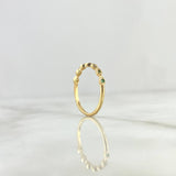 Anillo Ojos Infinitos 1.5gr / T6 1/2 / Circones Verdes Oro Amarillo